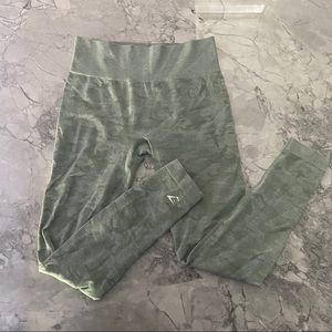 Gymshark Camo Seamless Leggings Green